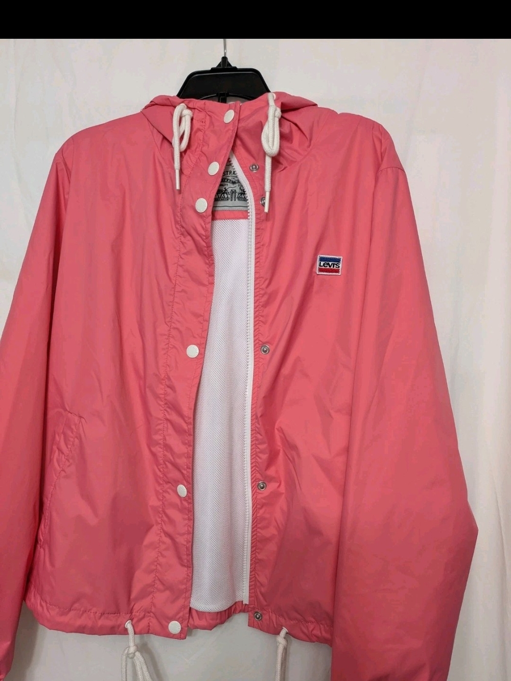 Levi's Pink Hooded Windbreaker Jacket
